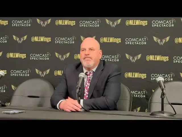 Video thumbnail for Wings head coach Paul Day speaks to the media after Buffalo Bandits loss