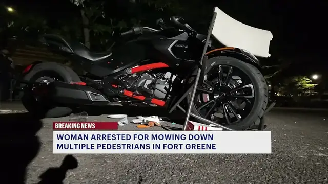 Video thumbnail for 13 injured, driver charged after three-wheeled motorcycle crashes into crowd at Commodore Barry Park