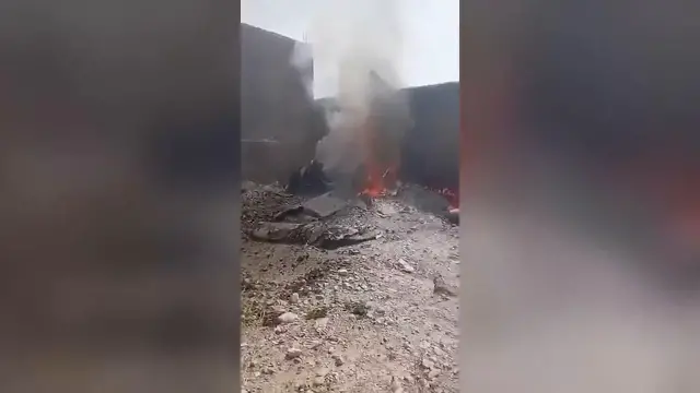 Video thumbnail for Pakistan: Army Training Aircraft Crashes in Quetta.