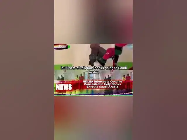 Video thumbnail for NDLEA Intercepts Cocaine Concealed In Holy Books Enroute Saudi Arabia