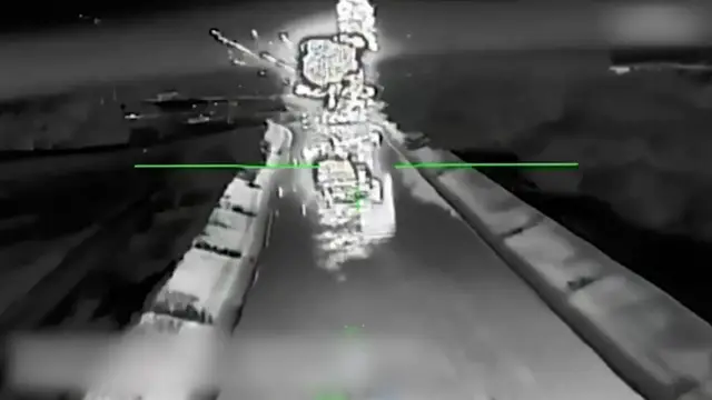 Video thumbnail for Ukraine strikes strategic Russian bridge in Crimea