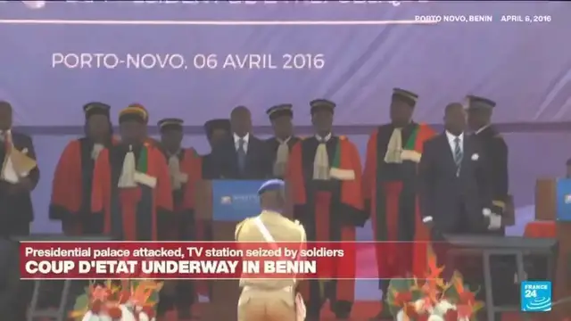 Video thumbnail for Coup d'état underway in Benin: Soldiers claim to have seized power