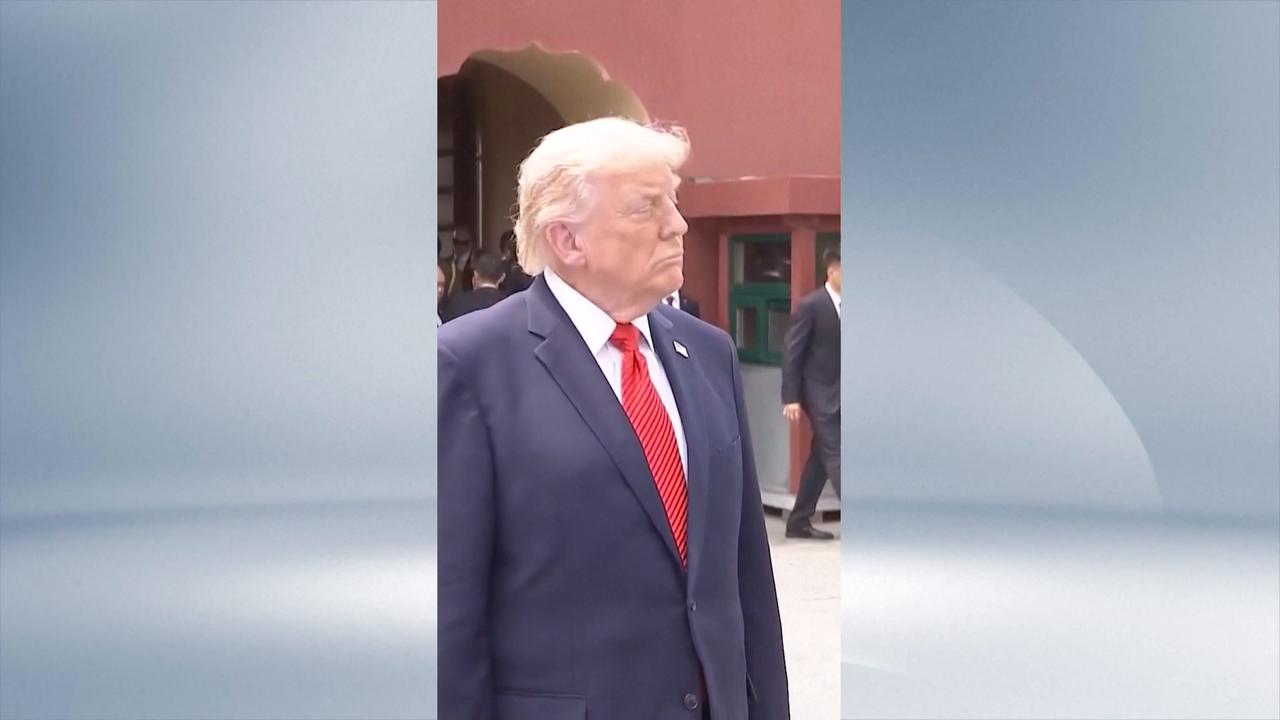 Video thumbnail for China: Trump says "China is beautiful" during tour of Temple of Heaven.