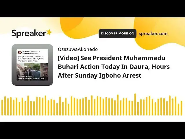 Video thumbnail for [Video] See President Muhammadu Buhari Action Today In Daura, Hours After Sunday Igboho Arrest