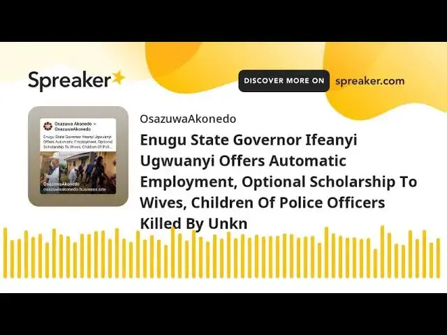 Video thumbnail for Enugu State Governor Ifeanyi Ugwuanyi Offers Automatic Employment, Optional Scholarship To Wives, Ch