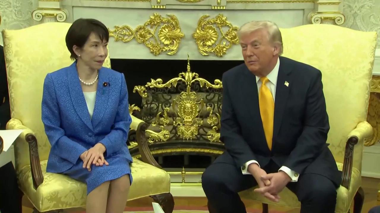 Video thumbnail for WATCH: Donald Trump cracks Pearl Harbor joke when pressed on lack of Japan warning over Iran