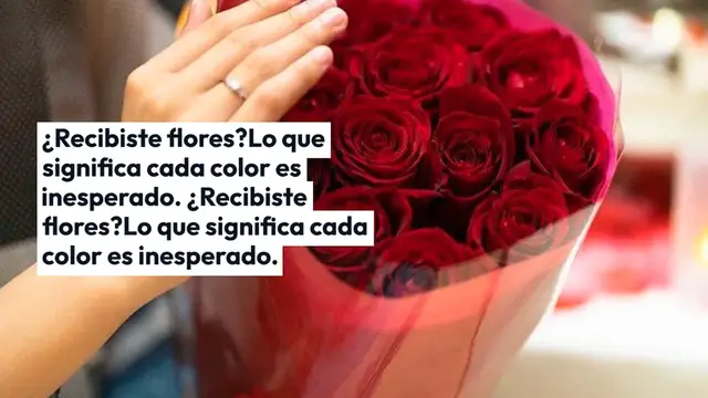 Video thumbnail for ¿Recibiste flores? Lo que significa cada color es inesperado.