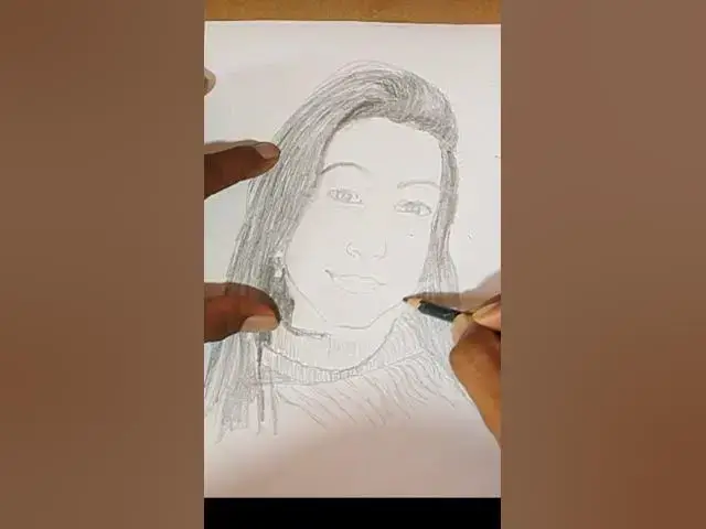 Video thumbnail for How to Draw a Girl Face #shorts