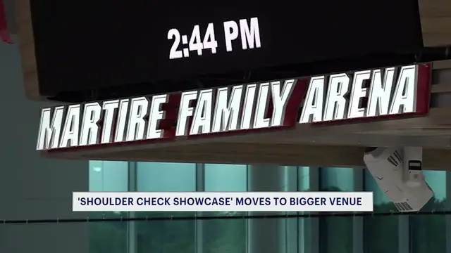 Video thumbnail for 'Take it to the next level.' Annual 'Shoulder Check Showcase' moves to Martire Family Arena at Sacred Heart University