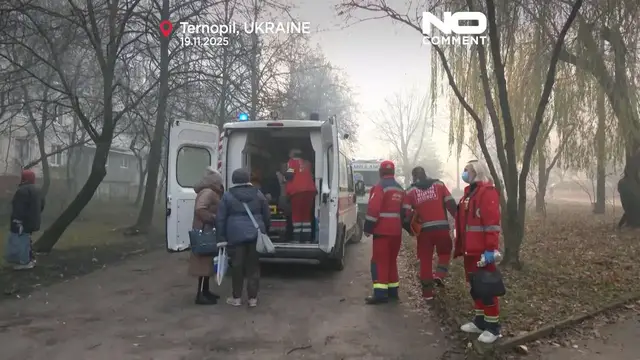 Video thumbnail for Russian drone barrage hits western Ukraine, killing at least 25