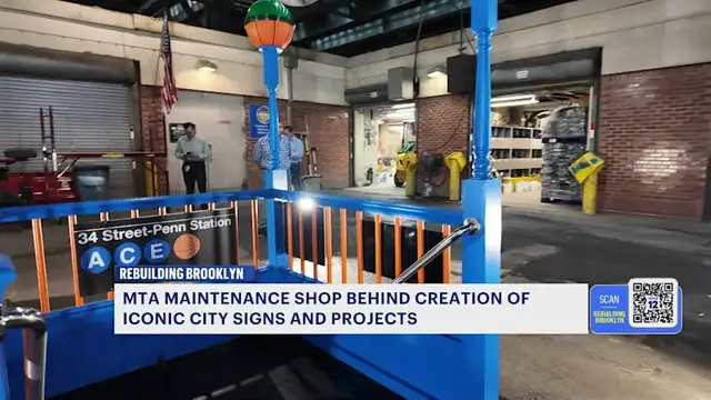 Video thumbnail for Built in Brooklyn: Inside the hidden MTA shop that created the Knicks' parade icon