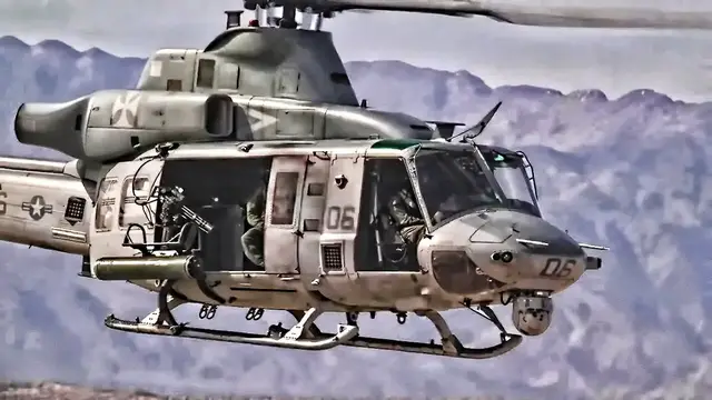 'Video thumbnail for UH-1Y Venom Helicopter Gunnery Range (2020)'