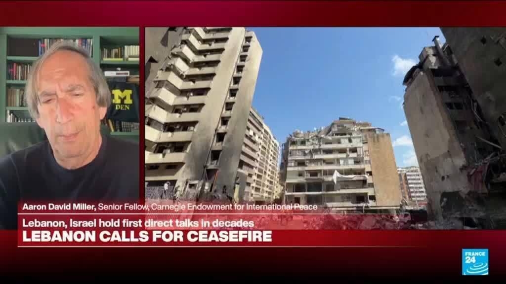 Video thumbnail for Israeli-Lebanese negotiations 'largely symbolic and performative', Middle East expert says