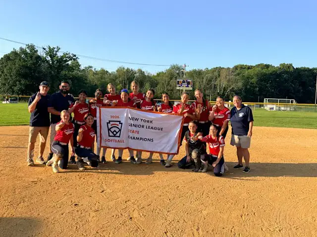Video thumbnail for Islip Little League softball wins state championship