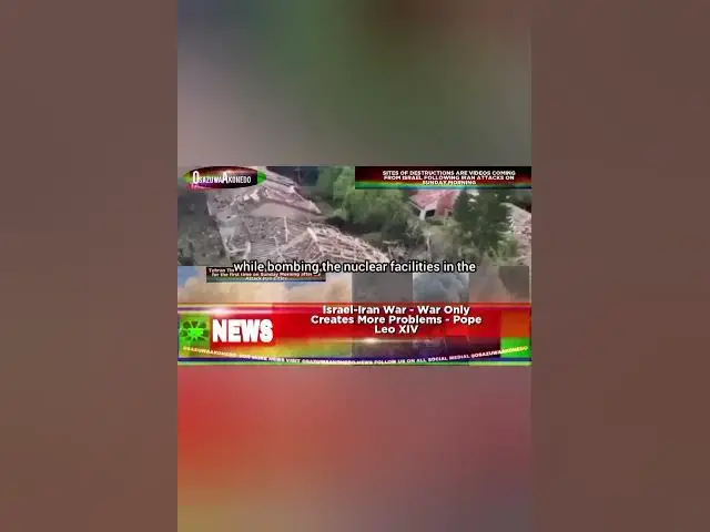 Video thumbnail for Israel-Iran War - War Only Creates More Problems - Pope Leo XIV