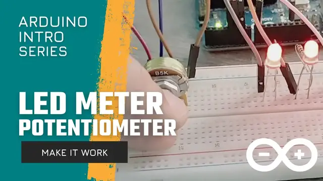 'Video thumbnail for How to Control LEDs with a Potentiometer and Arduino | Beginner's Guide'