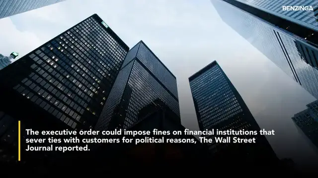 'Video thumbnail for Trump Prepares To Impose Penalty On Banks Found To Discriminate Against Conservatives, Crypto Firms'