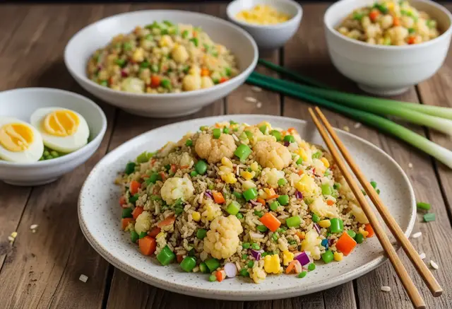 Video thumbnail for Low-Carb Cauliflower Fried Rice Sensation