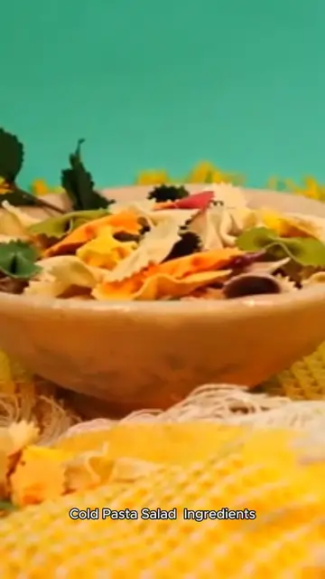 'Video thumbnail for cold pasta salad recipe'