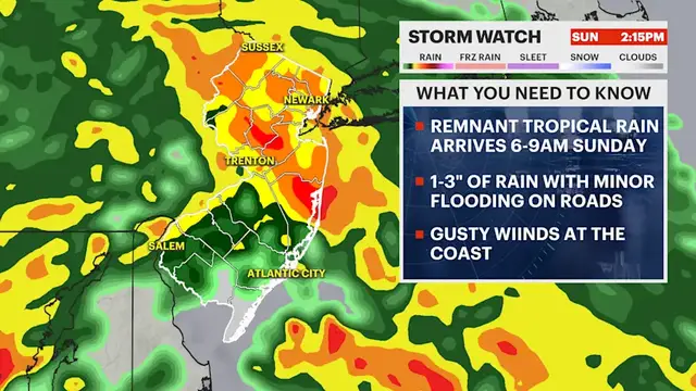 Video thumbnail for The remnants of Hurricane Isaias will affect the area Sunday