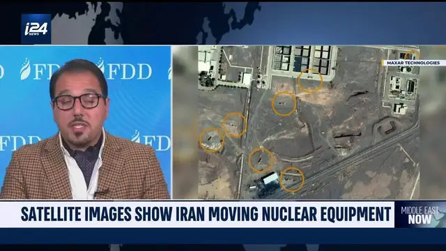 'Video thumbnail for Satellite images show Iran moving nuclear equipment'