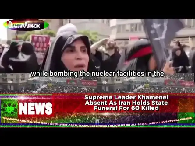 'Video thumbnail for Supreme Leader Khamenei Absent As Iran Holds State Funeral For 60 Killed'
