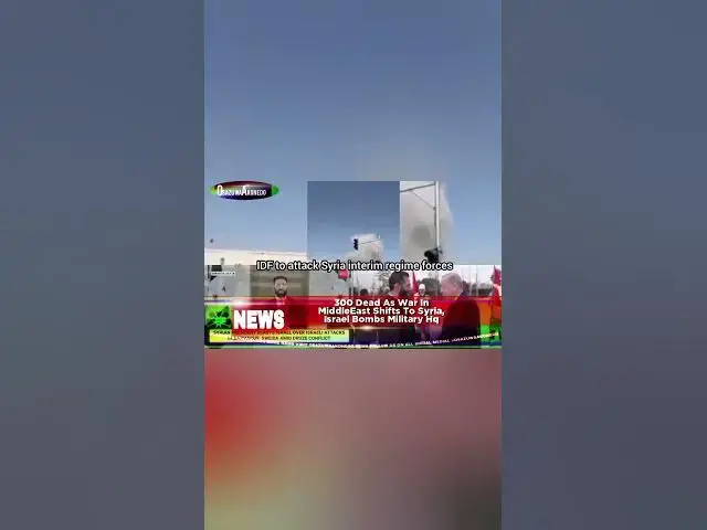 Video thumbnail for 300 Dead As War In MiddleEast Shifts To Syria, Israel Bombs Military Hq