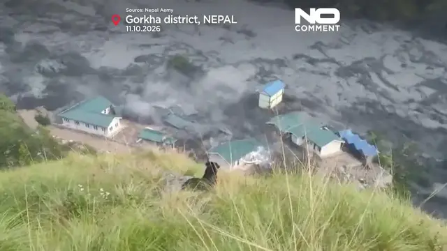 Video thumbnail for Nepal orders evacuations after landslide triggers Budhi Gandaki flash flood