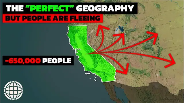 Video thumbnail for California Has A Nearly Perfect Geography... So Why Are People Fleeing The State?