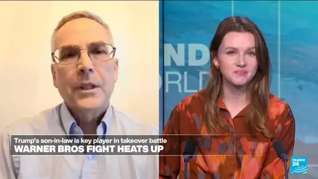 Video thumbnail for Warner Bros fight heats up with $108 billion hostile bid from Paramount