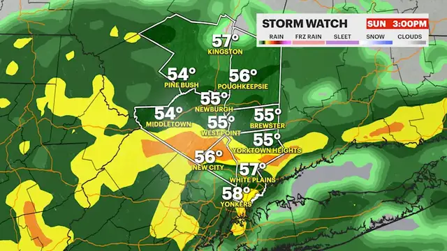 Video thumbnail for STORM WATCH: Rain and wind today in the Hudson Valley from remnants of Hurricane Isaias