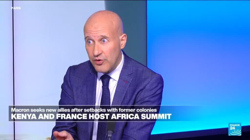 Video thumbnail for Macron presents France 'as the ethical partner with Africa' at summit in Kenya