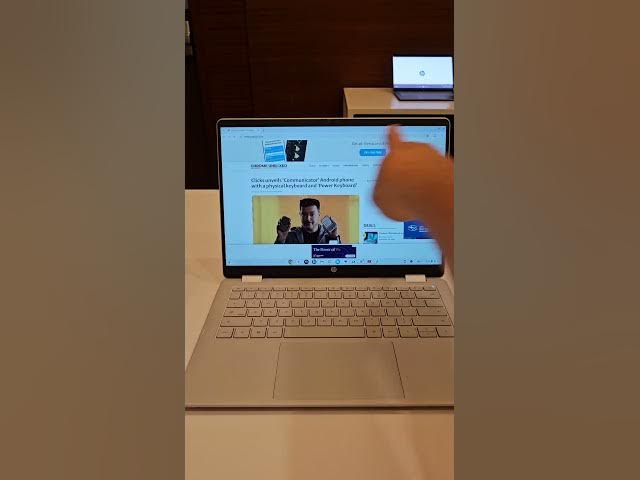 Video thumbnail for Hands-On with HP's new Chromebook Plus x360 14 at CES 2026