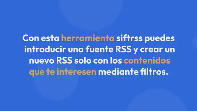 Video thumbnail for Herramienta para filtrar RSS y crear uno nuevo