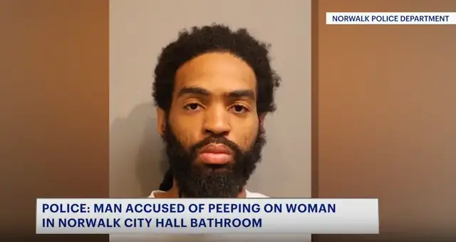 Video thumbnail for Police: Man accused of peeping on woman inside Norwalk City Hall bathroom