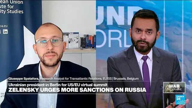 'Video thumbnail for Europe's leaders, Zelensky to hold online talks with Trump ahead of US-Russia meeting'