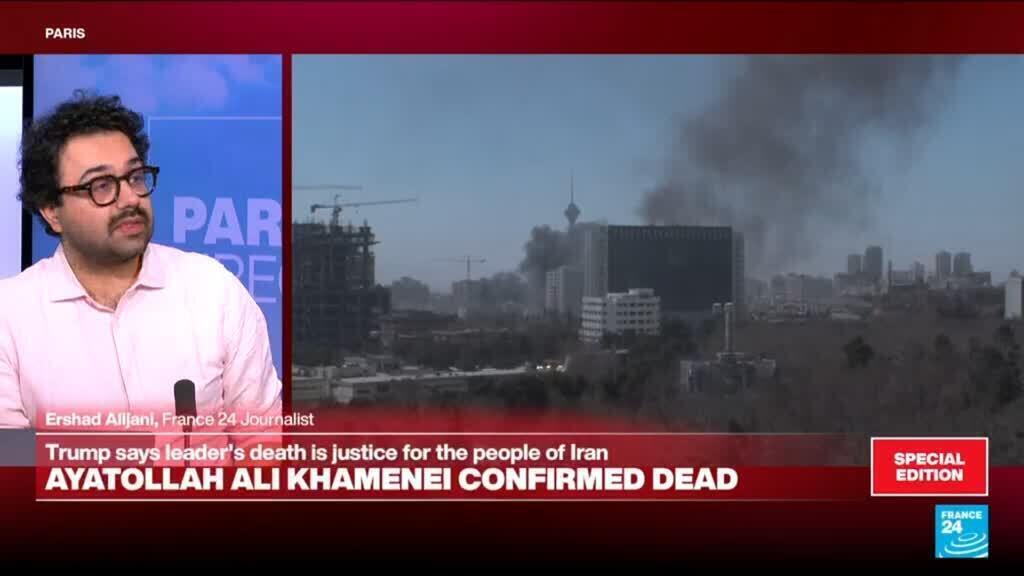 Video thumbnail for US-Israeli attacks on Iran: Ayatollah Ali Khamenei confirmed dead