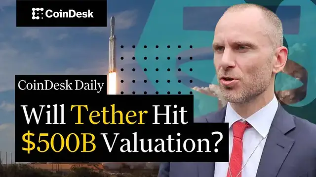 'Video thumbnail for USDT Issuer Tether Looking to Raise Up to $20B: Report'