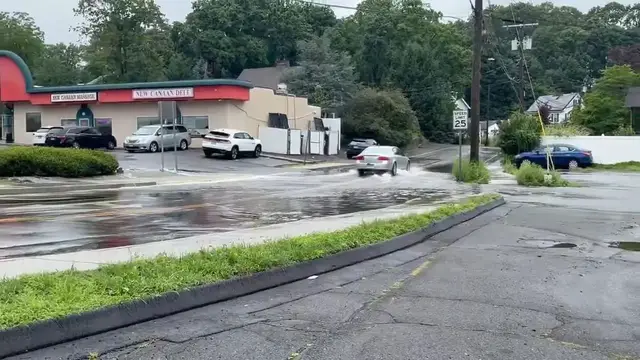 Video thumbnail for US: Heavy Rains Sweep Across Connecticut, Causing Flash Flooding.
