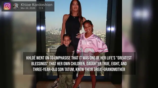 Video thumbnail for NEWS OF THE WEEK: Khloé Kardashian pays heartfelt tribute to grandmother Mary Jo 'MJ' Shannon.