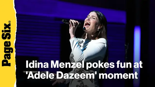 'Video thumbnail for Idina Menzel pokes fun at infamous 'Adele Dazeem' moment'
