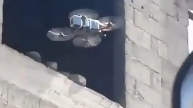 Video thumbnail for Israeli quadcopter terrorises homes in Gaza City