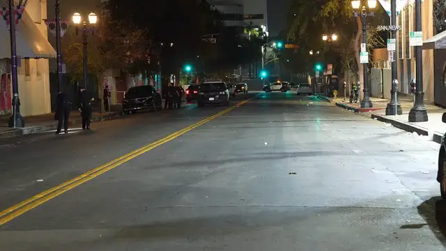 Video thumbnail for US, Los Angeles: Hollywood Police Investigate Shooting at Hollywood Intersection.
