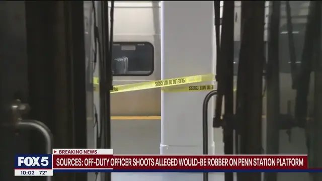 'Video thumbnail for Man shot in attempted robbery involving off-duty NYPD couple at Penn Station'