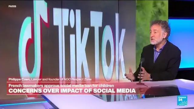 Video thumbnail for French parliament backs social media ban for under-15s in EU first