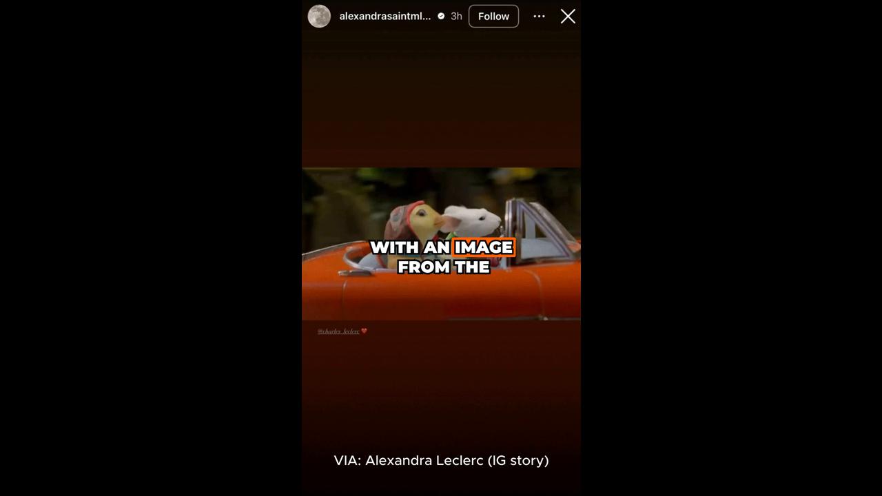 Video thumbnail for Alexandra Saint Mleux hints at wedding with Charles Leclerc with an easter egg on Instagram ✨