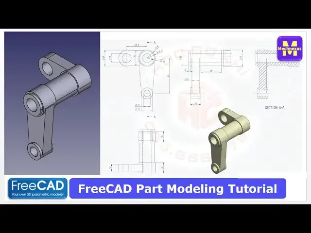 'Video thumbnail for FreeCAD Part Modeling Tutorial | FreeCAD Tutorial | 3D Modeling | Learn FreeCAD | Mechnexus |'