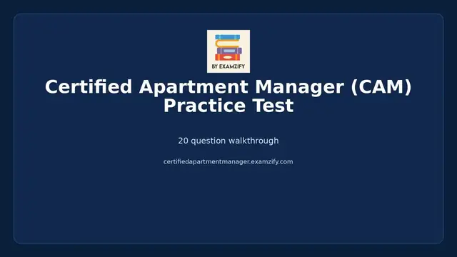 Video thumbnail for Certified Apartment Manager (CAM) Practice Test