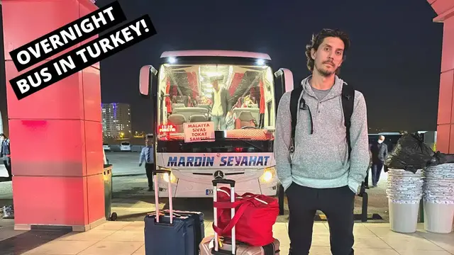 'Video thumbnail for 14-Hour BUS RIDE! Overnight Bus in Turkey // Traveling From Mardin To Rize // Black Sea HERE WE GO!'