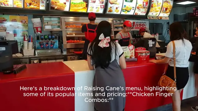 Video thumbnail for raising cane's menu Price